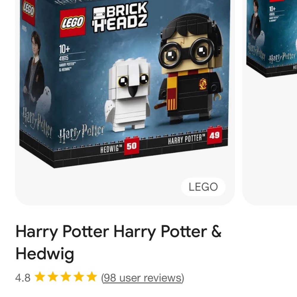 LEGO BrickHeadz Harry Potter & Hedwig Set - Black, White, Yellow